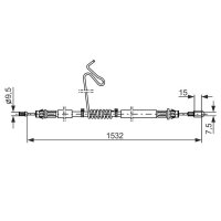 BOSCH 1 987 482 277 Seilzug, Feststellbremse
