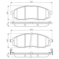 BOSCH 0 986 494 152 Bremsbelagsatz, Scheibenbremse