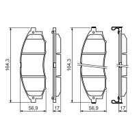 BOSCH 0 986 494 152 Bremsbelagsatz, Scheibenbremse