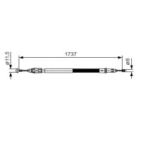 BOSCH 1 987 482 008 Seilzug, Feststellbremse