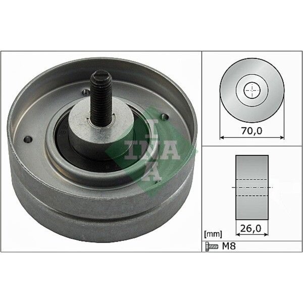 Schaeffler INA 532 0524 10 Umlenk-/Führungsrolle, Keilrippenriemen