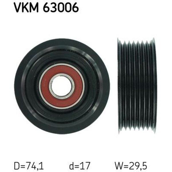 SKF VKM 63006 Umlenk-/Führungsrolle, Keilrippenriemen
