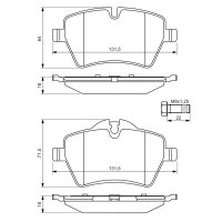 BOSCH 0 986 494 489 Bremsbelagsatz, Scheibenbremse