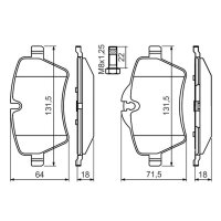 BOSCH 0 986 494 489 Bremsbelagsatz, Scheibenbremse