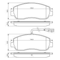 BOSCH 0 986 494 498 Bremsbelagsatz, Scheibenbremse