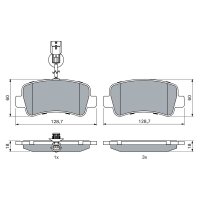 BOSCH 0 986 494 500 Bremsbelagsatz, Scheibenbremse
