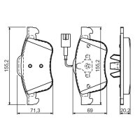 BOSCH 0 986 494 465 Bremsbelagsatz, Scheibenbremse