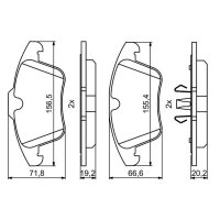 BOSCH 0 986 494 246 Bremsbelagsatz, Scheibenbremse