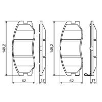 BOSCH 0 986 494 250 Bremsbelagsatz, Scheibenbremse