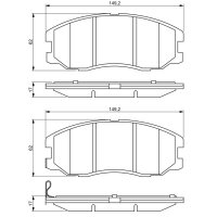BOSCH 0 986 494 250 Bremsbelagsatz, Scheibenbremse