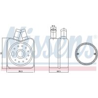 NISSENS 90608 Ölkühler, Motoröl