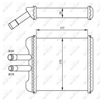 NRF 54237 Wärmetauscher, Innenraumheizung