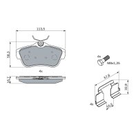 BOSCH 0 986 494 192 Bremsbelagsatz, Scheibenbremse