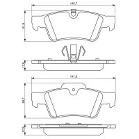 BOSCH 0 986 494 256 Bremsbelagsatz, Scheibenbremse