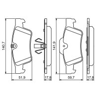 BOSCH 0 986 494 256 Bremsbelagsatz, Scheibenbremse