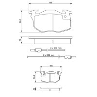 BOSCH 0 986 461 763 Bremsbelagsatz, Scheibenbremse