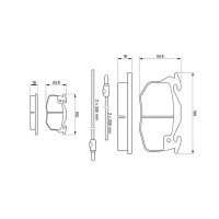 BOSCH 0 986 461 763 Bremsbelagsatz, Scheibenbremse