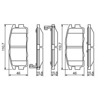 BOSCH 0 986 494 251 Bremsbelagsatz, Scheibenbremse