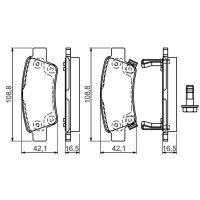 BOSCH 0 986 494 329 Bremsbelagsatz, Scheibenbremse