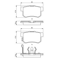 BOSCH 0 986 494 233 Bremsbelagsatz, Scheibenbremse