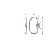 BOSCH 0 986 424 564 Bremsbelagsatz, Scheibenbremse