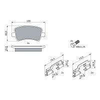 BOSCH 0 986 494 213 Bremsbelagsatz, Scheibenbremse