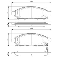 BOSCH 0 986 494 268 Bremsbelagsatz, Scheibenbremse