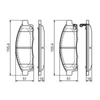 BOSCH 0 986 494 268 Bremsbelagsatz, Scheibenbremse