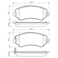 BOSCH 0 986 494 357 Bremsbelagsatz, Scheibenbremse