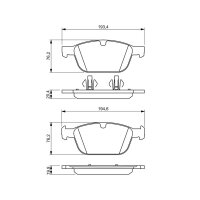 BOSCH 0 986 494 305 Bremsbelagsatz, Scheibenbremse