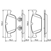 BOSCH 0 986 494 305 Bremsbelagsatz, Scheibenbremse