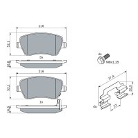 BOSCH 0 986 494 160 Bremsbelagsatz, Scheibenbremse
