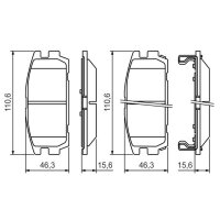 BOSCH 0 986 494 137 Bremsbelagsatz, Scheibenbremse