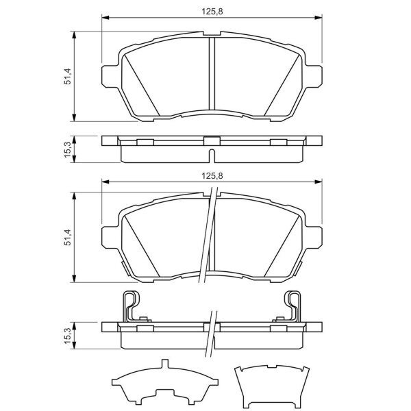 BOSCH 0 986 494 321 Bremsbelagsatz, Scheibenbremse