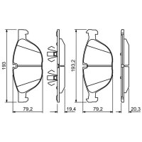 BOSCH 0 986 494 307 Bremsbelagsatz, Scheibenbremse