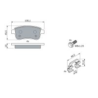 BOSCH 0 986 494 384 Bremsbelagsatz, Scheibenbremse