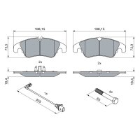 BOSCH 0 986 494 259 Bremsbelagsatz, Scheibenbremse