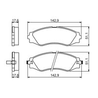 BOSCH 0 986 494 173 Bremsbelagsatz, Scheibenbremse