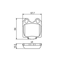 BOSCH 0 986 494 231 Bremsbelagsatz, Scheibenbremse