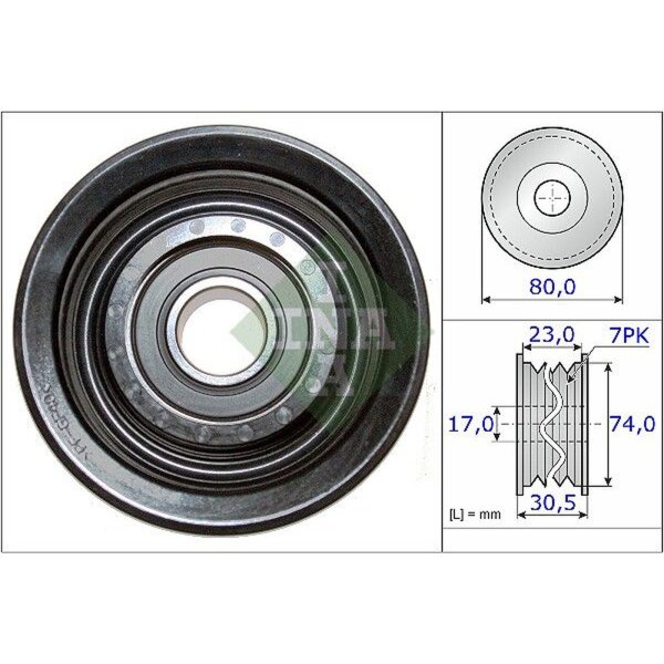 Schaeffler INA 532 0580 10 Umlenk-/Führungsrolle, Keilrippenriemen
