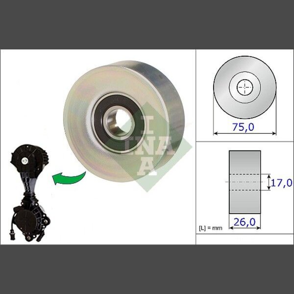 Schaeffler INA 532 0676 10 Umlenk-/Führungsrolle, Keilrippenriemen