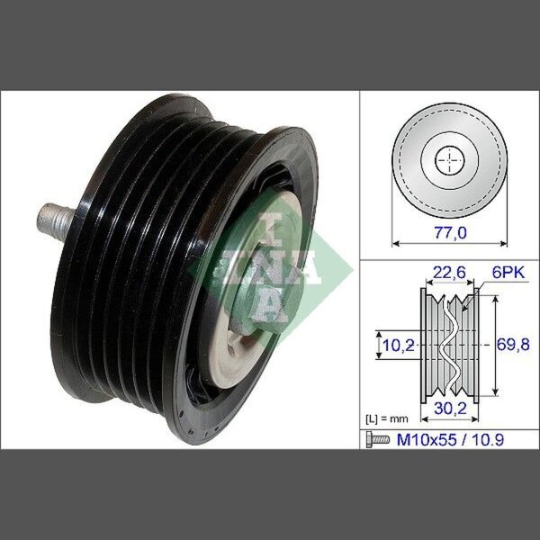 Schaeffler INA 532 0700 10 Umlenk-/Führungsrolle, Keilrippenriemen