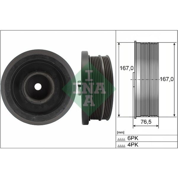 Schaeffler INA 544 0082 10 Riemenscheibe, Kurbelwelle