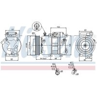 Klimakompressor Nissens 89285 Magnetkupplung 160ccm - 1 Stück