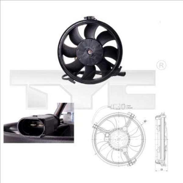 TYC 802-0002 Lüfter, Motorkühlung