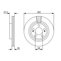 BOSCH 0 986 479 537 Bremsscheibe