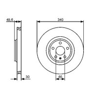 BOSCH 0 986 479 464 Bremsscheibe