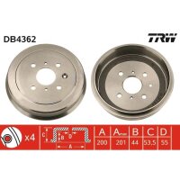 TRW DB4362 Bremstrommel