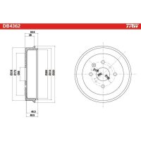 TRW DB4362 Bremstrommel