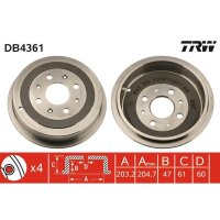 TRW DB4361 Bremstrommel